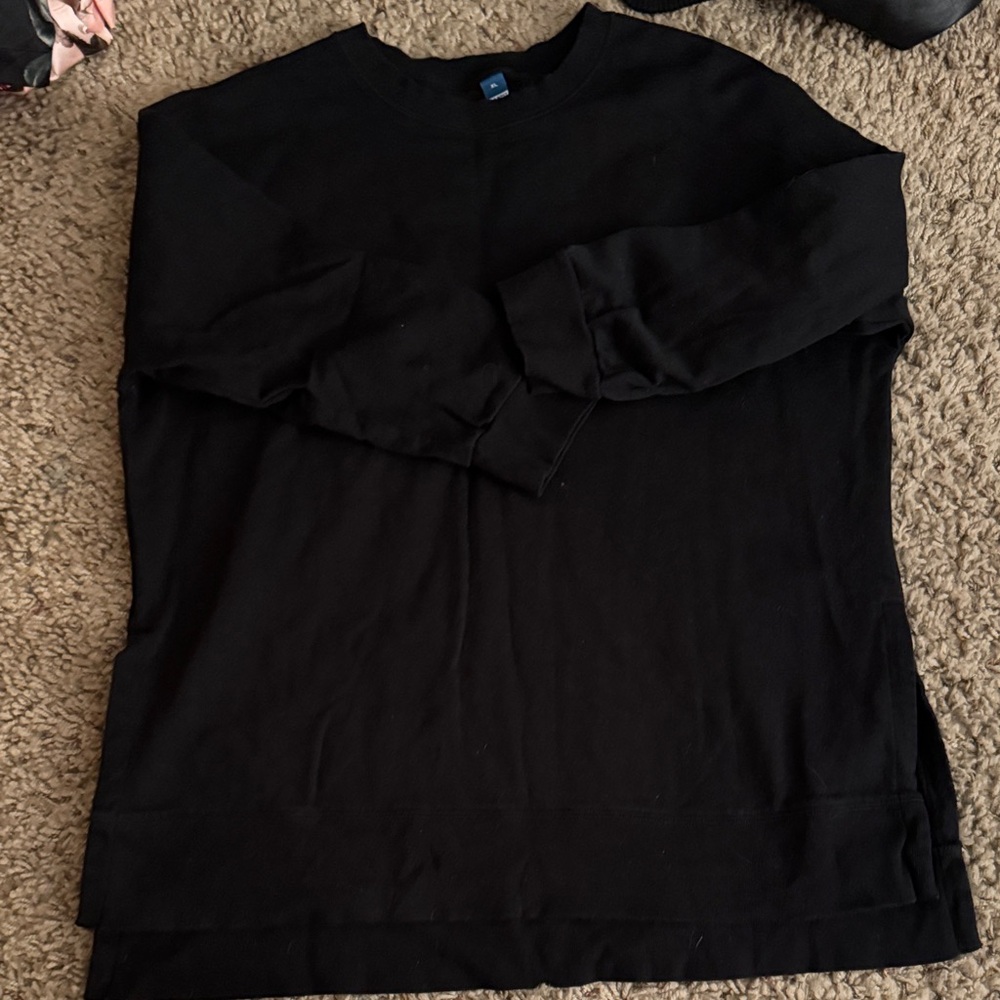 Classic Black Tunic Length XL Sweater